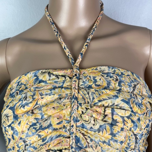 NEW VERONICA BEARD SILK PAISLEY PRINT HALTER TOP - Picture 4 of 11